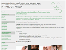 Tablet Screenshot of logopaedie-becker-frankfurt.de